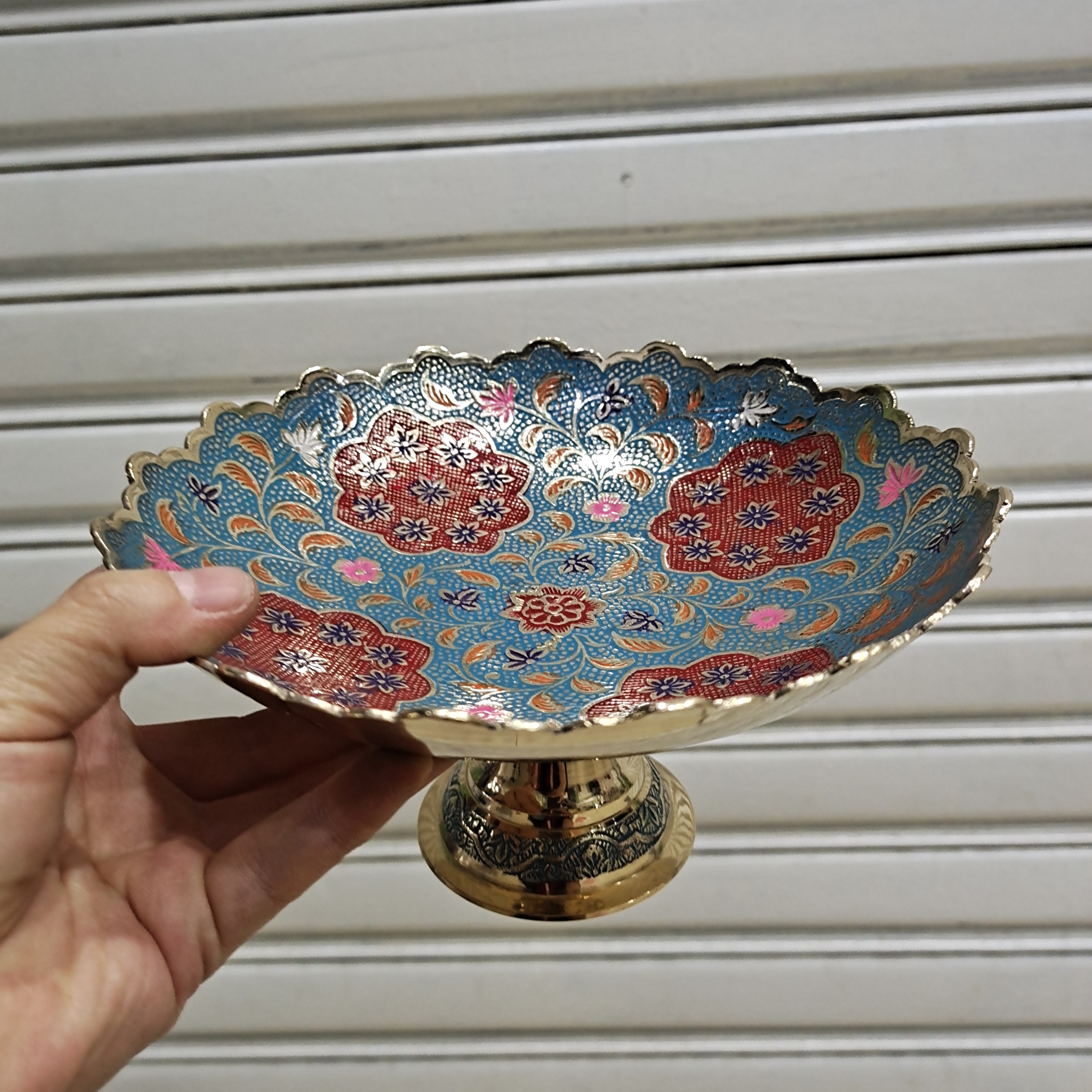 20*10印度进口纯铜黄铜果盘纯铜点心盘水果盘餐盘