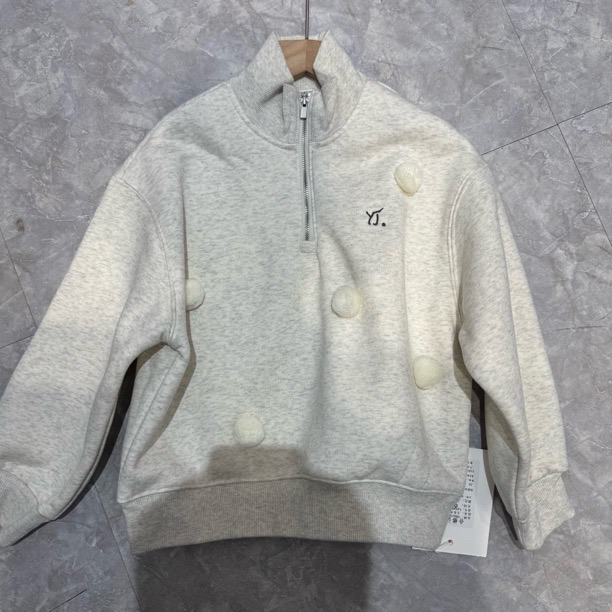 0494儿童半拉链加绒卫衣