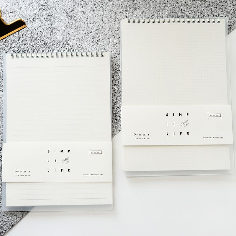 优凡上翻线圈简约竖翻笔记本螺旋本磨砂封面本子