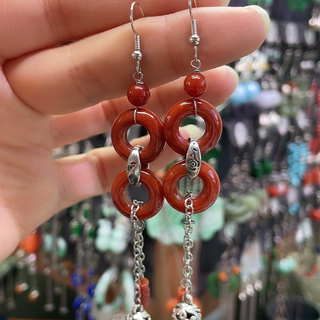 翡翠未镶嵌耳饰008hbbgj