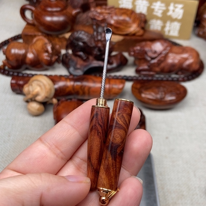黄花梨/降香黄檀把件挖耳勺
