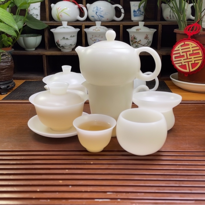 圣*德化白瓷盖碗壶套装5464684444