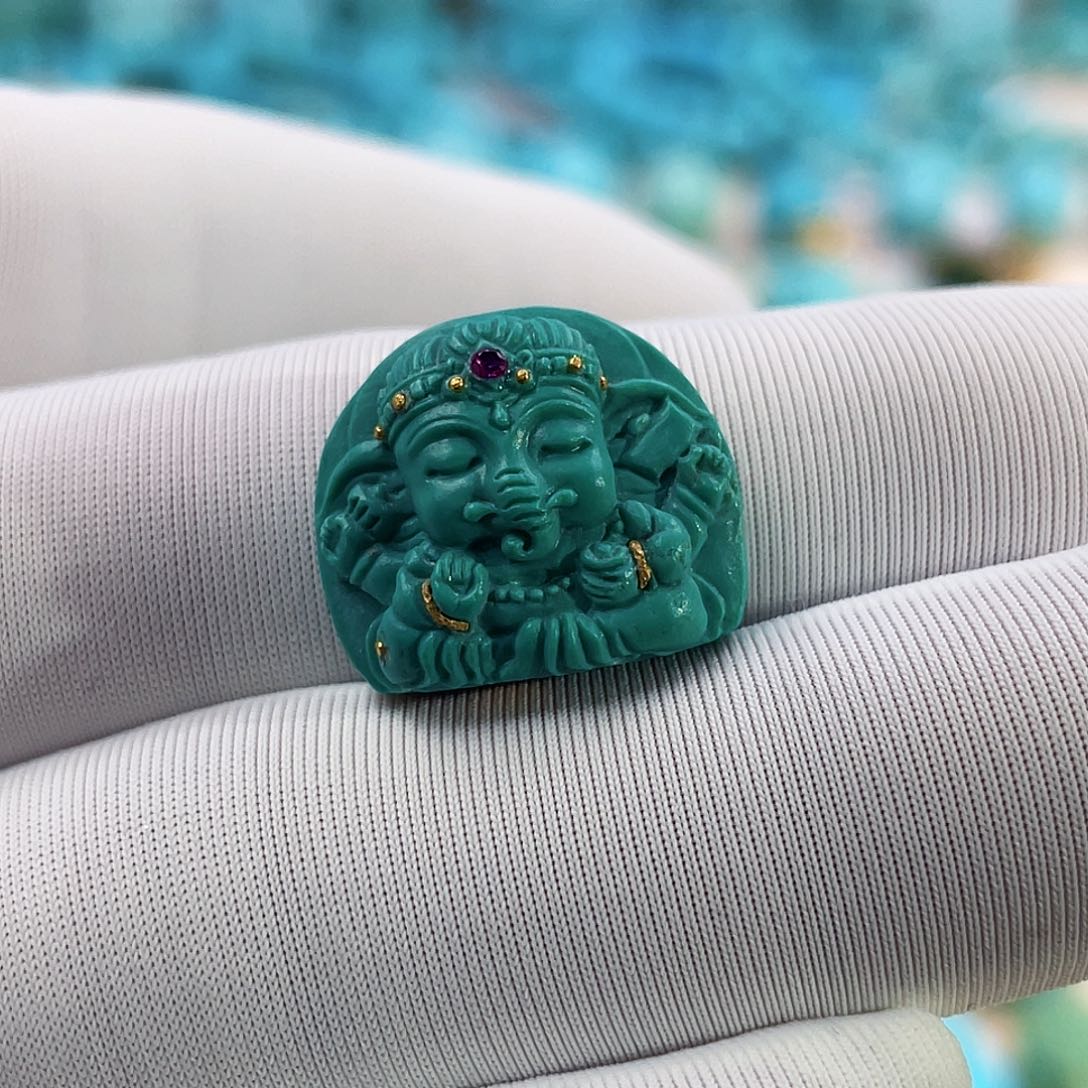 绿松石珠宝奇石未镶嵌