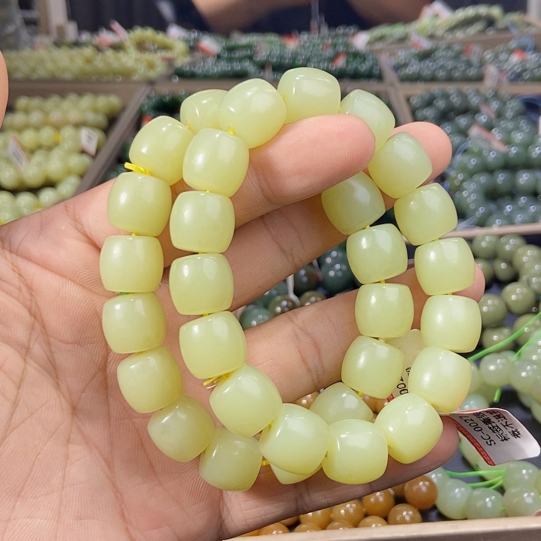 手串未镶嵌和田玉纯天然卡14新疆若羌黄口多样性发一