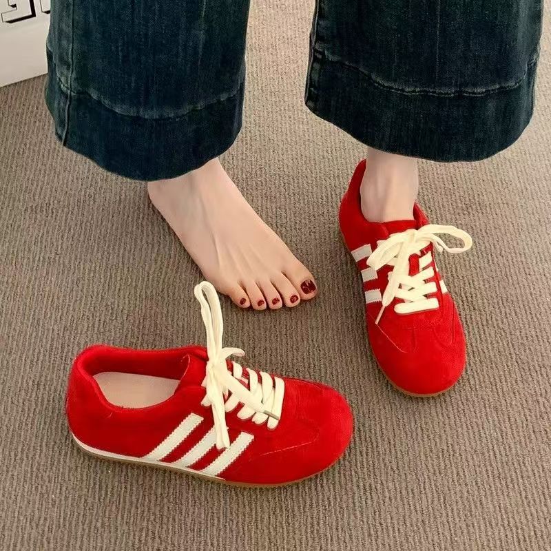 复古德训鞋女款2025新款爆款时尚休闲板鞋超火运动鞋子厚底阿甘鞋