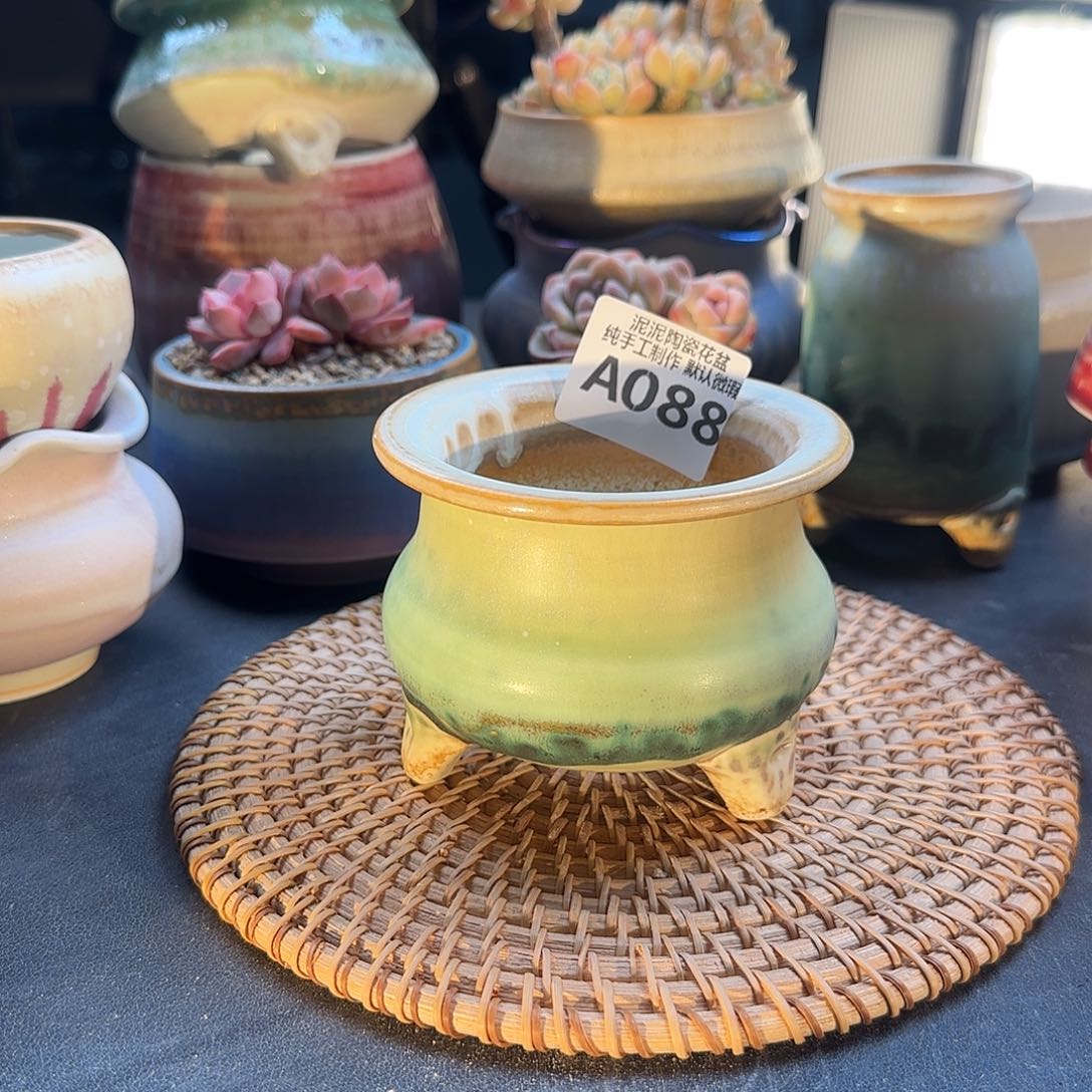 瓷片景德镇手工花盆