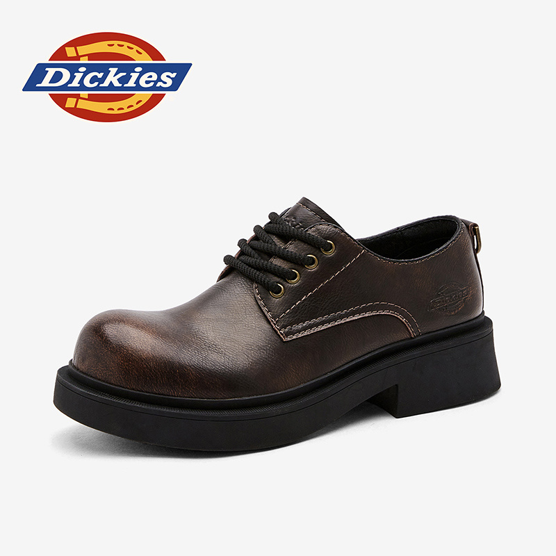 Dickies新款男士德比鞋休闲老钱风潮流低帮鞋百搭透气英伦风皮鞋