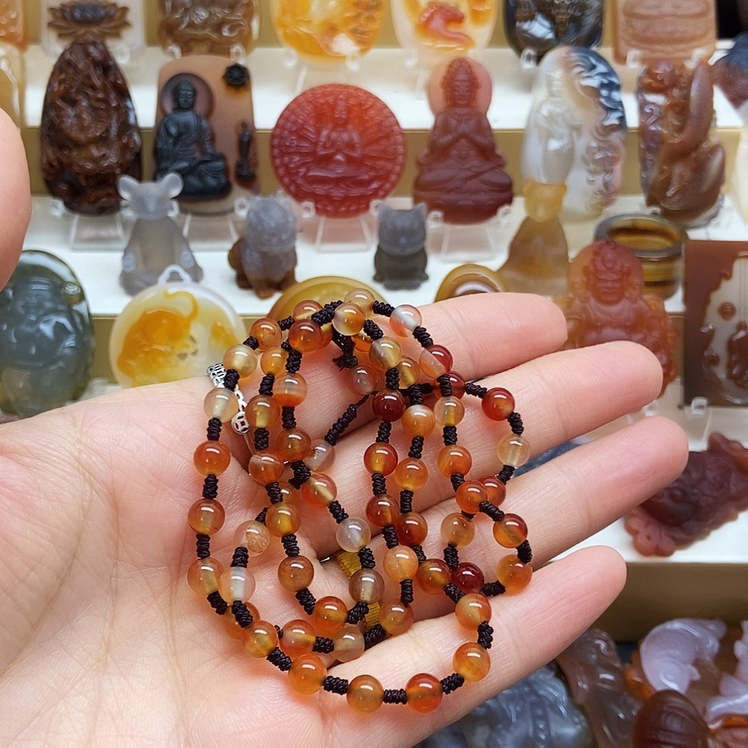 華***澔玛瑙/玉髓未镶嵌颈饰