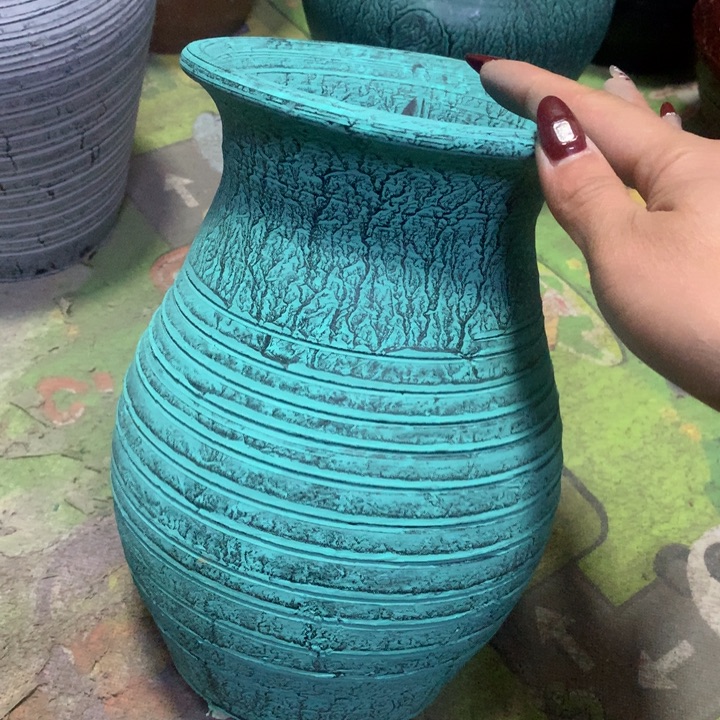 【闪购商品】红陶粗糙盆默认打孔高25口15