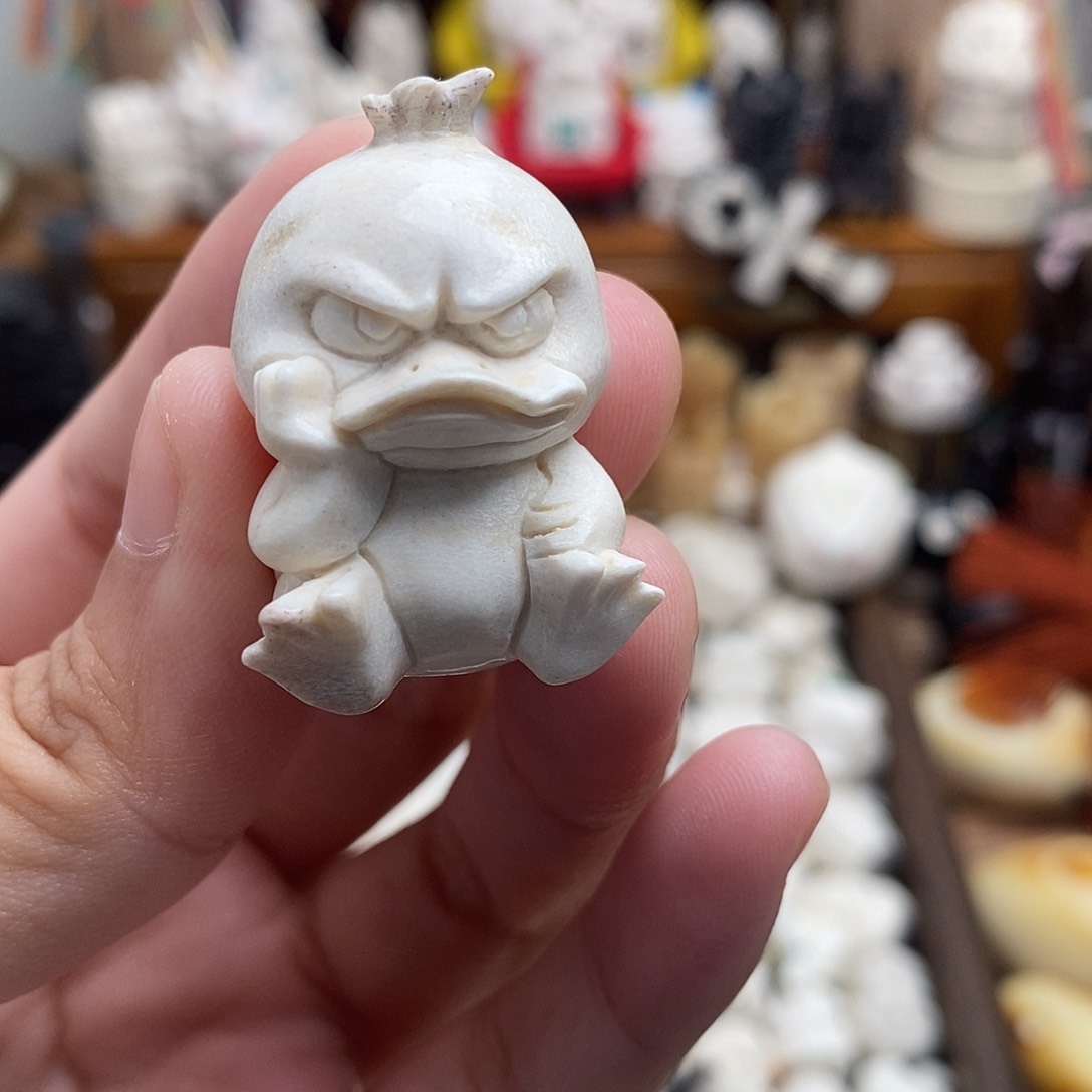 鹿骨把件c3生气鸭不退换