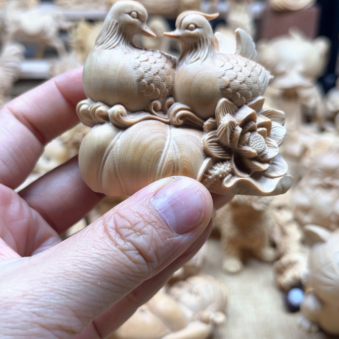 黄杨木老*童鸳鸯戏水