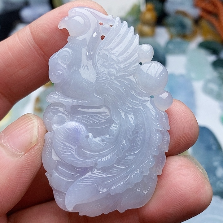 翡翠颈饰未镶嵌鳳凰