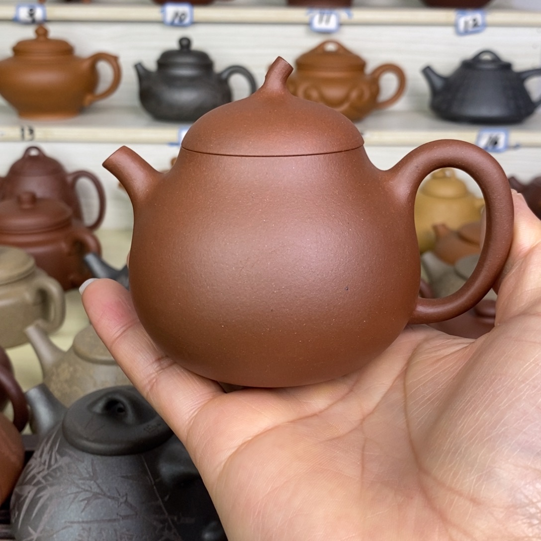 茶壶紫砂茄瓜原矿深井紫泥200cc左右0添加