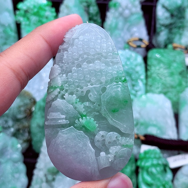 翡翠未镶嵌吊坠(不含链)