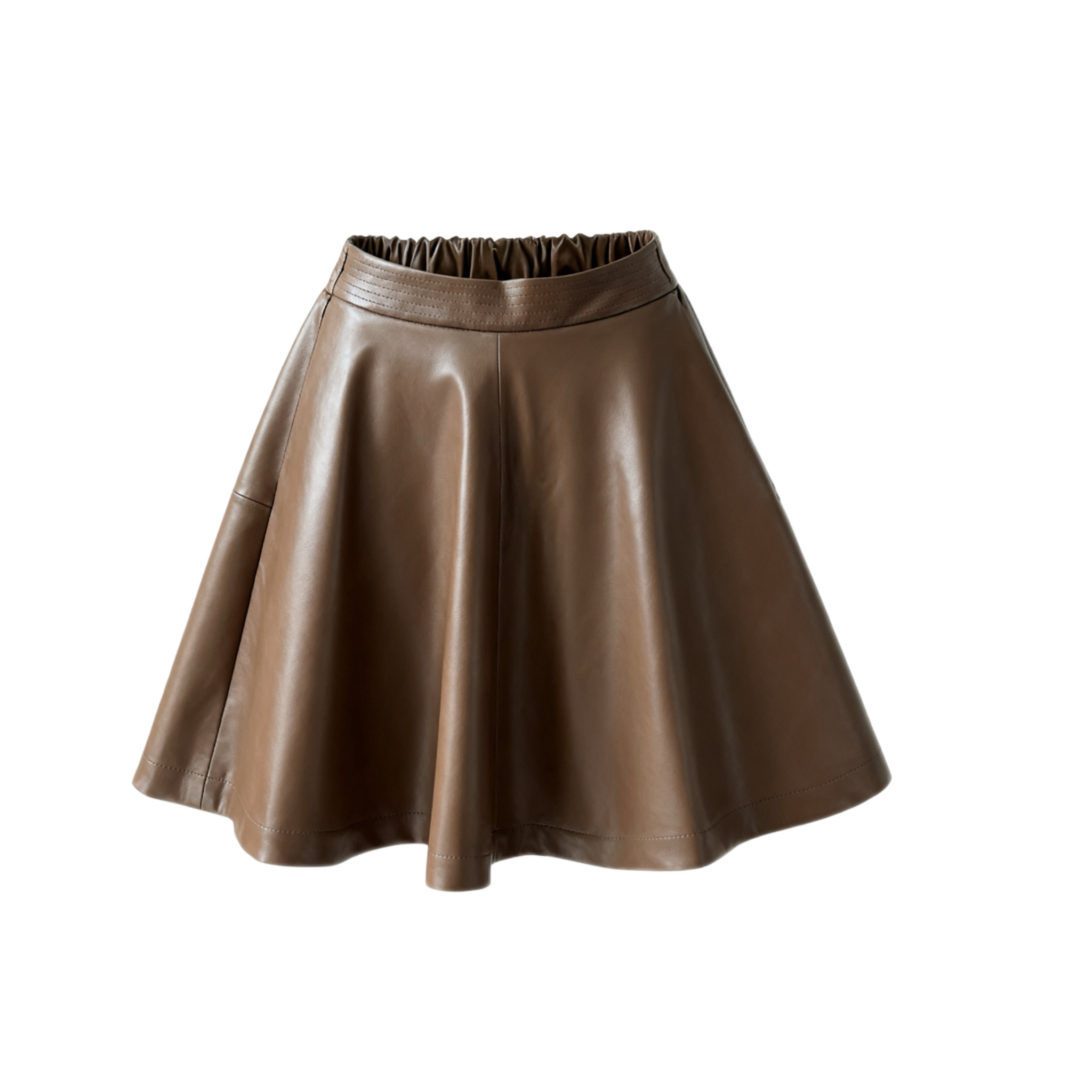 HY雪国浪漫裙（头层羊皮）酱咖色 Q5055