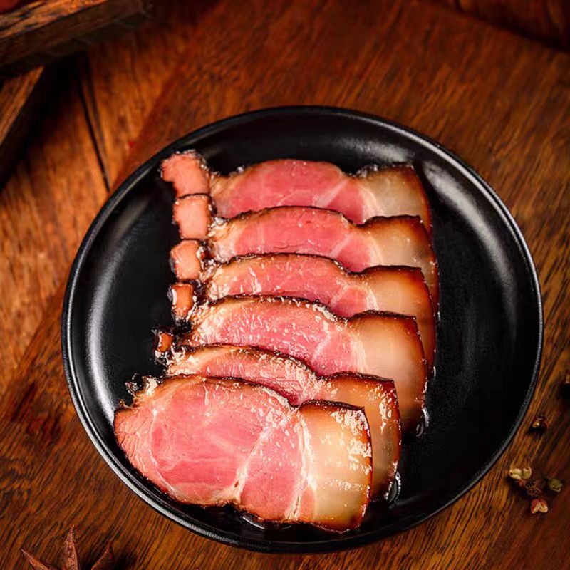 湖南重庆风味烟熏二刀腊肉熏制湖南特产