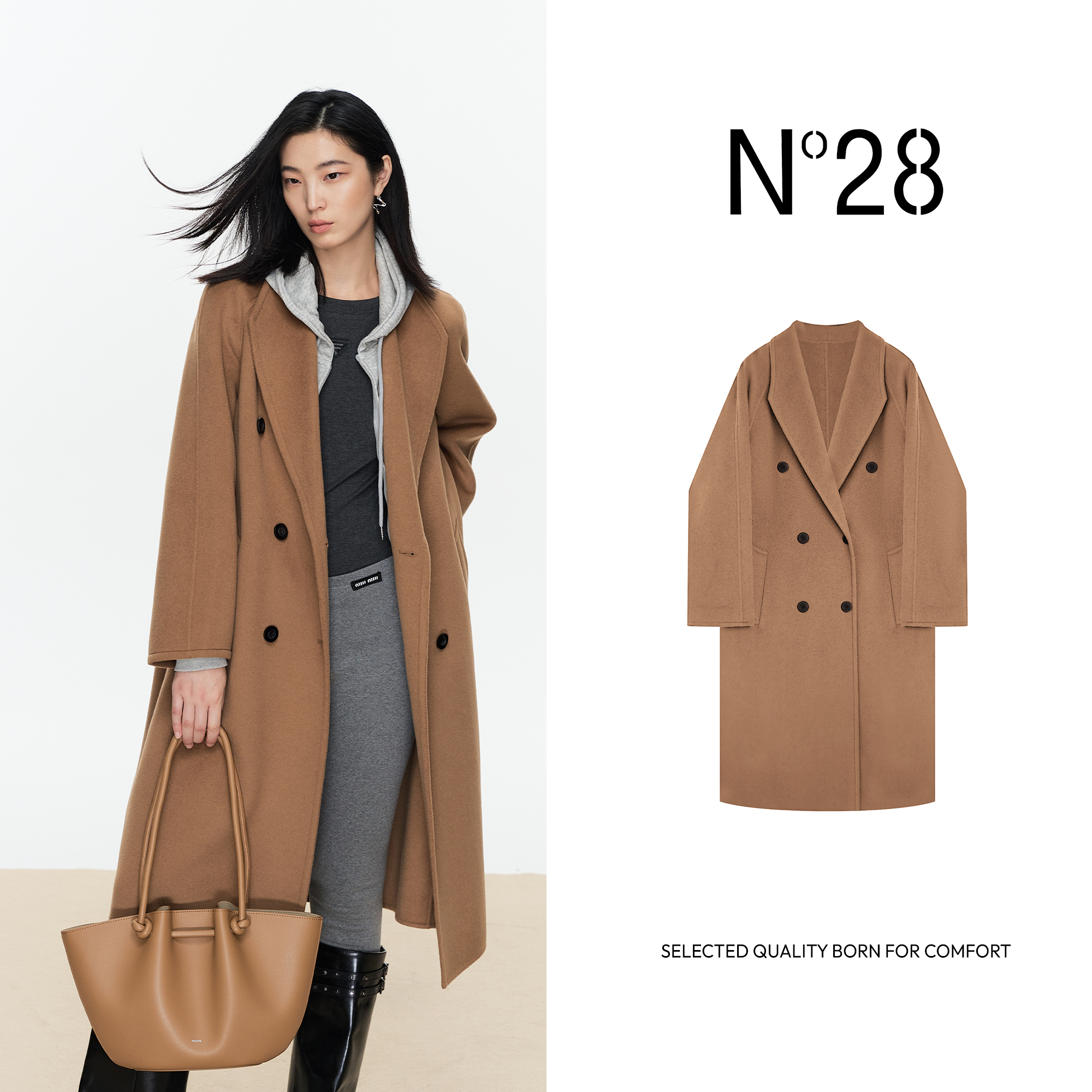 N°28【传承801】毛呢外套女羊绒古董双面呢8A52D815