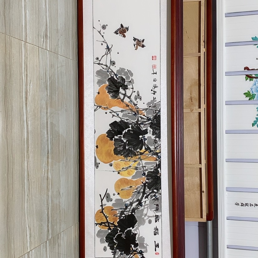【闪购商品】国画书画作品带框165×50