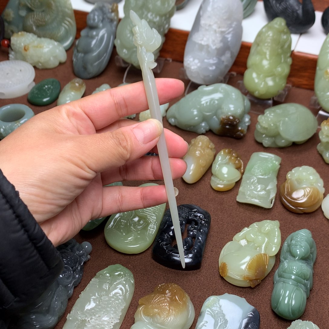 和田玉发簪未镶嵌