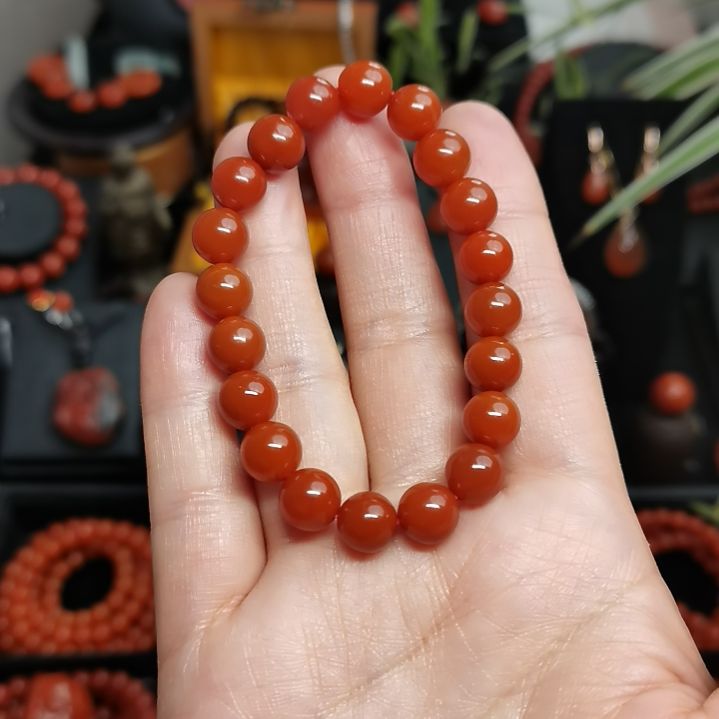 南红玛瑙手串未镶嵌顺***?