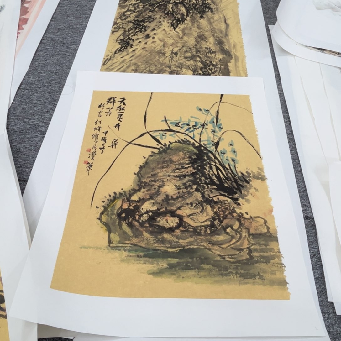 国画杜宝民老师四尺三开绘画有拖地