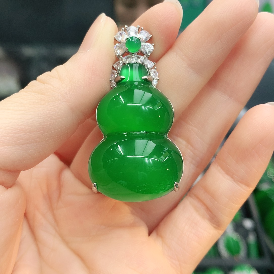 银S925镶嵌吊坠玛瑙/玉髓