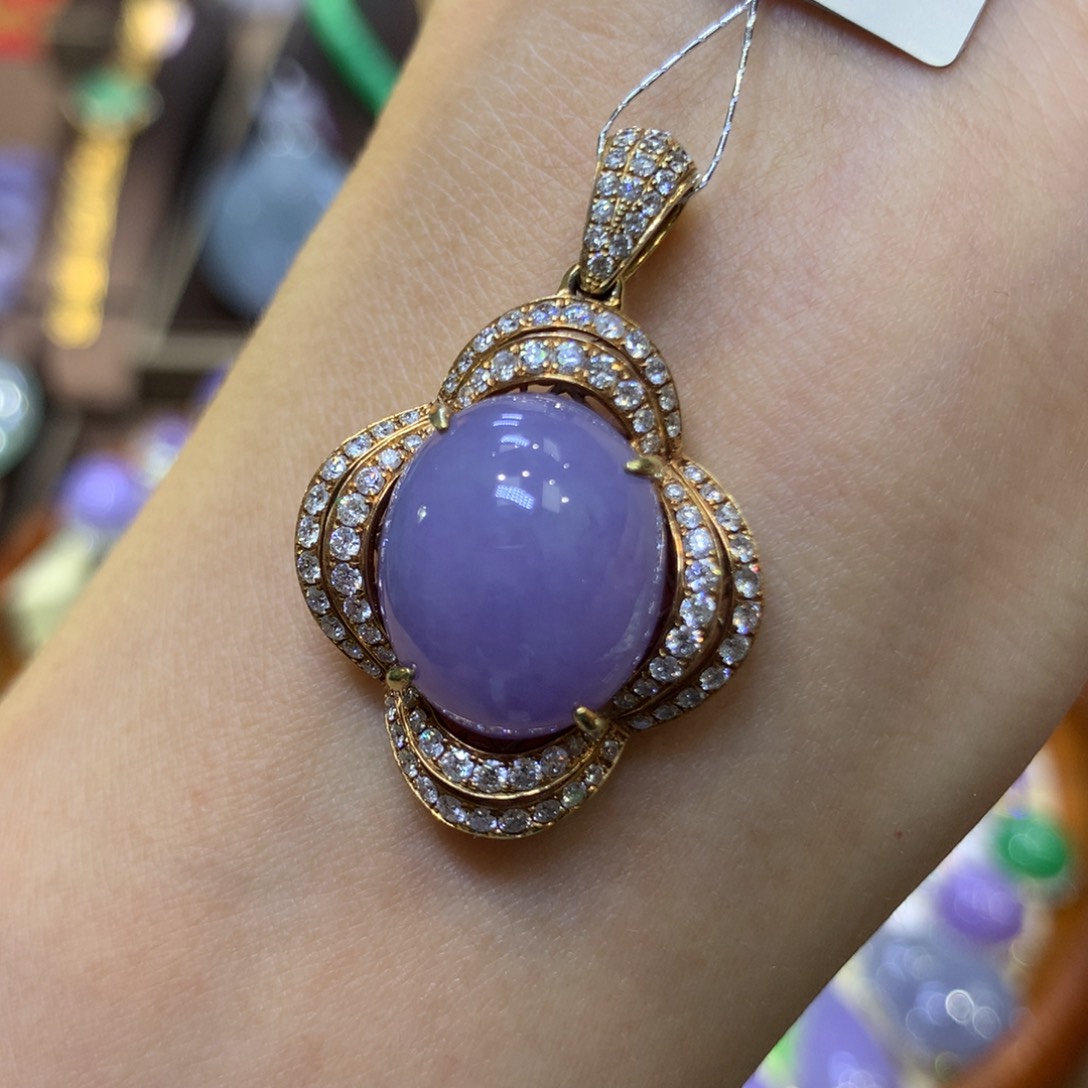 【闪购商品】翡翠18K金镶嵌颈饰翡翠