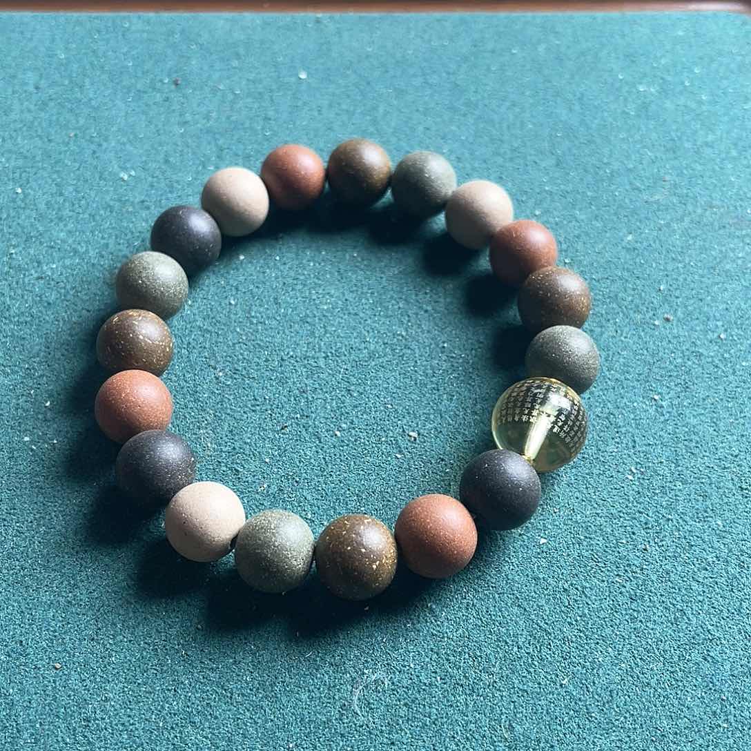 星月菩提把件合香手串