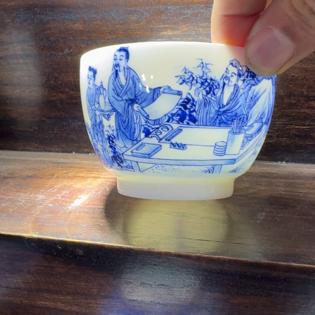 ****溪瓷片当代景德镇陶瓷手绘茶具
