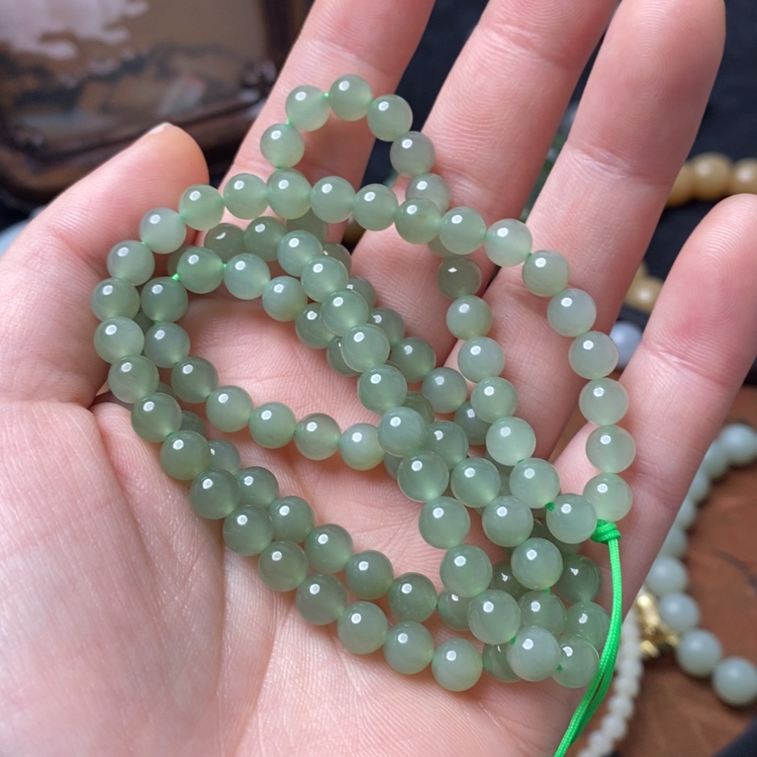 和田玉手串未镶嵌