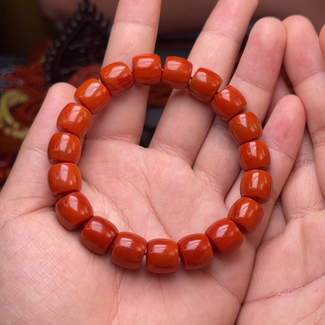 南红玛瑙配饰卡11毫米未镶嵌