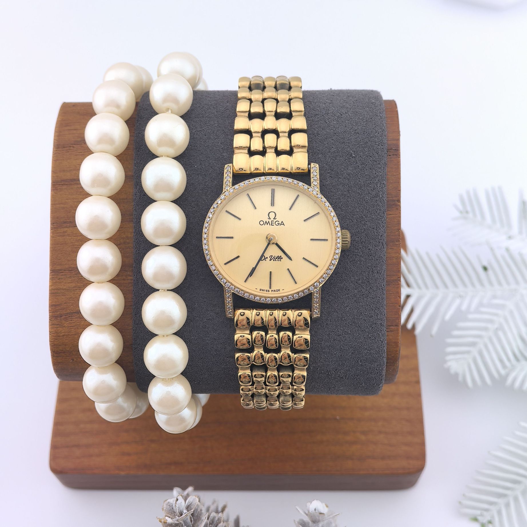 95新 Omega/欧米茄 中古欧米茄女表/手动机械/表经24.5mm/01165