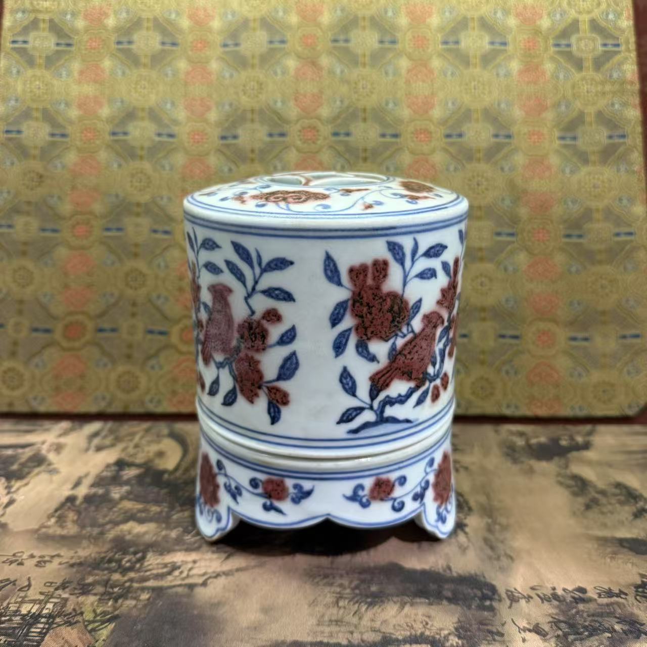 JY408/LL  青花釉里红/摆件