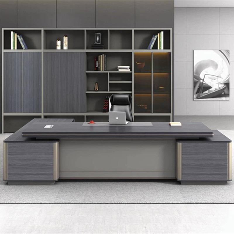 轻奢老板办公桌椅组合新中式总裁桌主管桌简约现代办公家具大班台