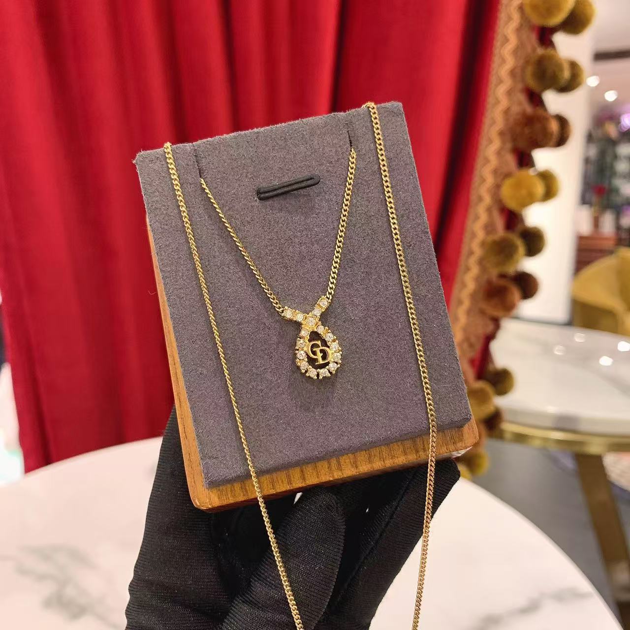 95新 DIOR/迪奥 GGS迪奥字母镶钻项链/19329851