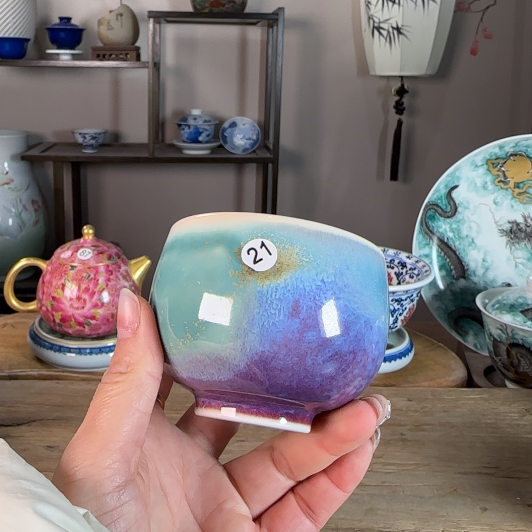 杯景德镇陶瓷柴烧多人