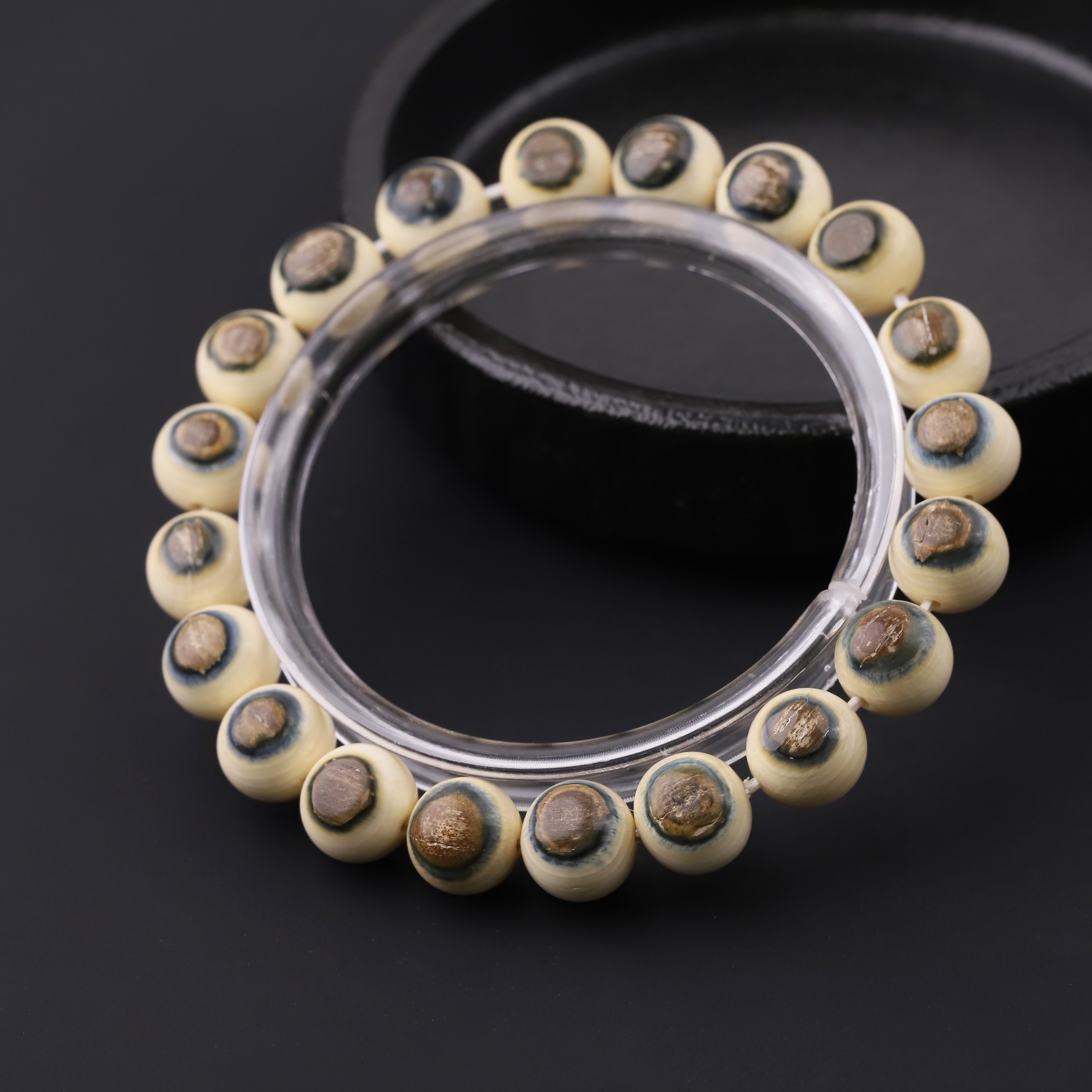 M0222【猛犸蓝眼睛】原色纯手工精磨精挑猛犸单圈手串