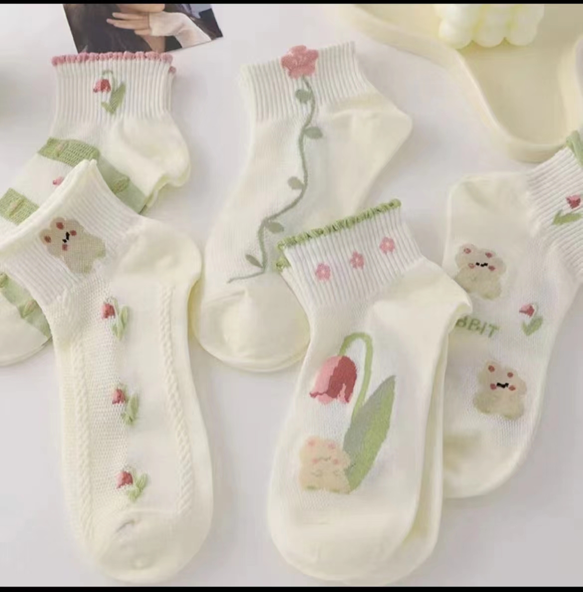 女士春夏可爱风时尚百搭系列吸汗透气ins短袜