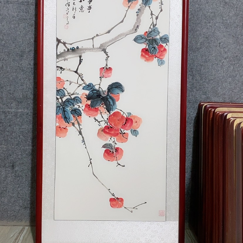 【闪购商品】国画书画作品带框125×65厘米