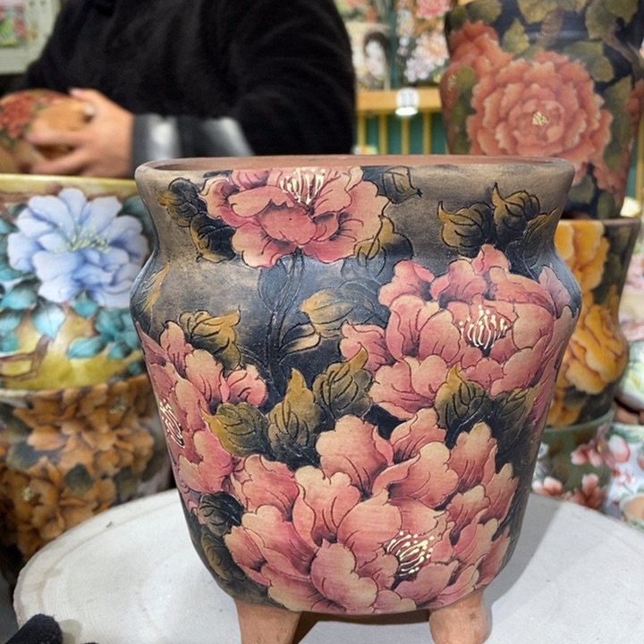 红陶景德镇艺术手绘作品