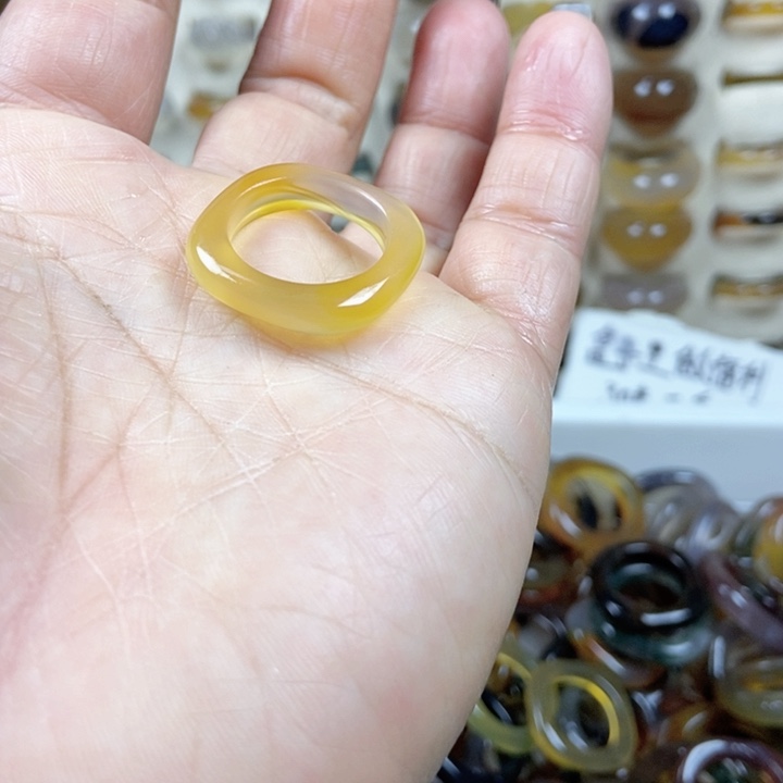 未镶嵌戒指玛瑙/玉髓?***?不退不换