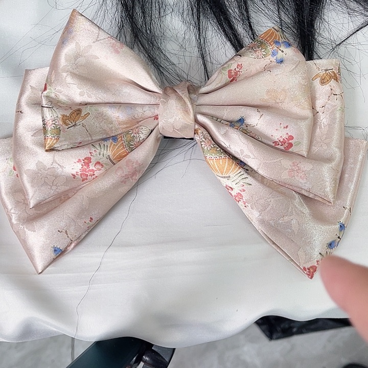 非金属皮质蝴蝶结发夹