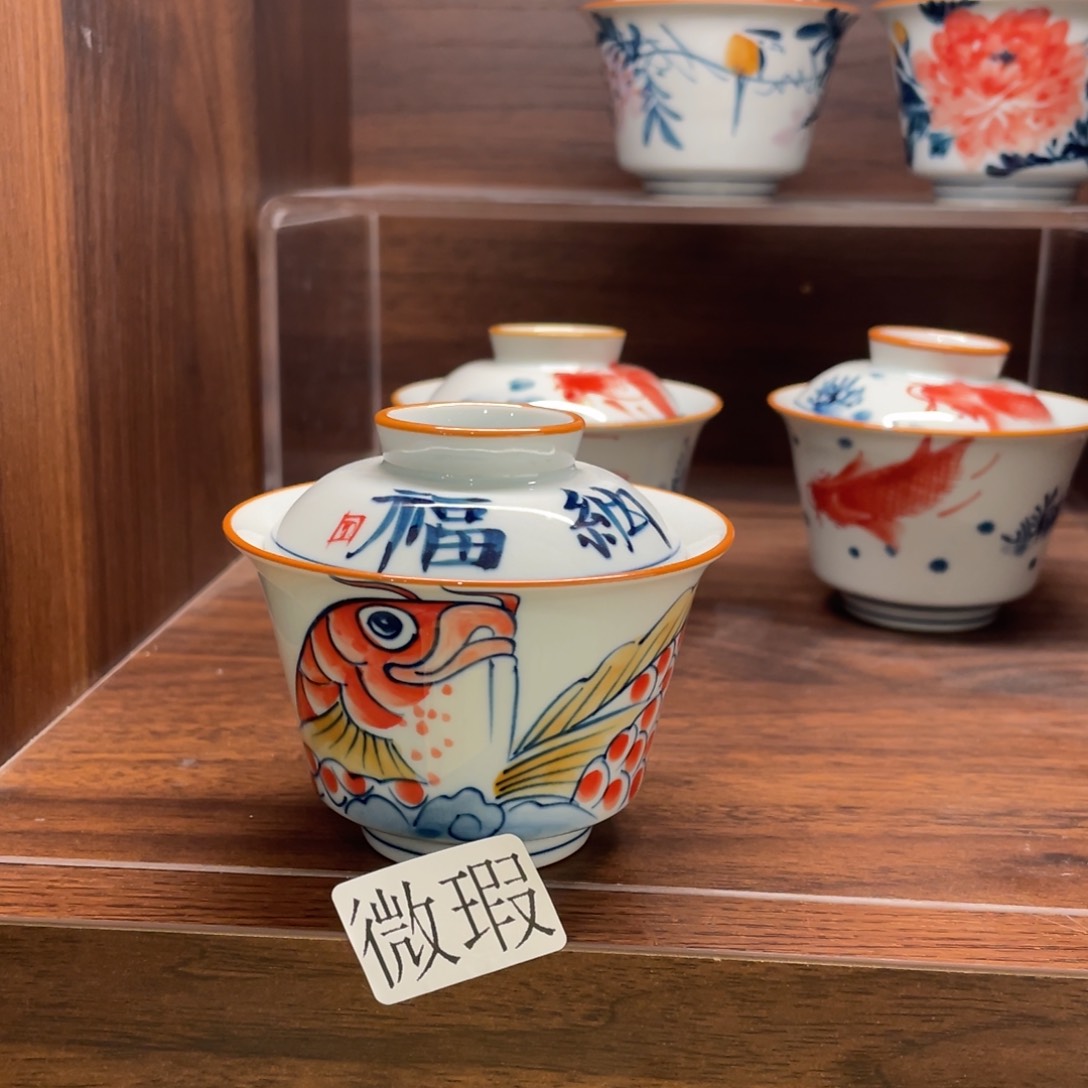 微瑕釉下彩纯手绘