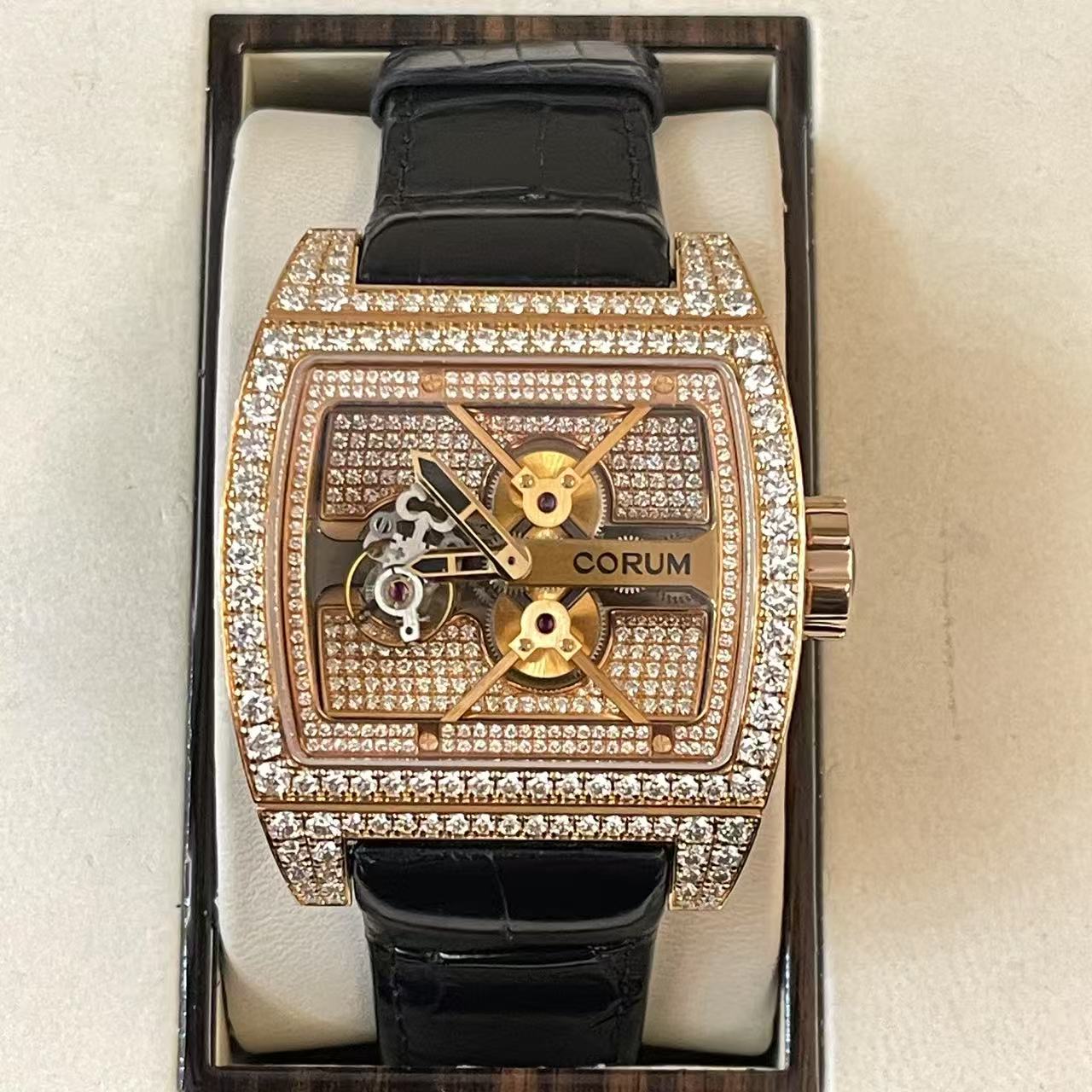 95新 CORUM/昆仑表 昆仑/陀飞轮/手动机械/全套带发票/拆单