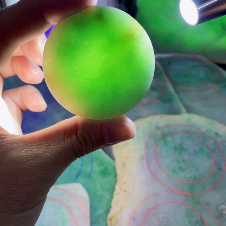 翡翠散珠手镯心片料