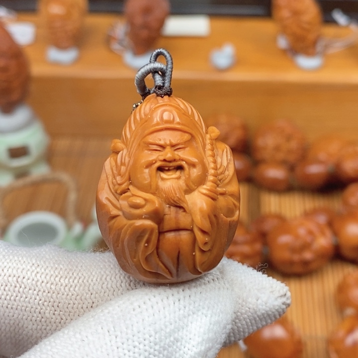 橄榄核吊坠曹华老师财神