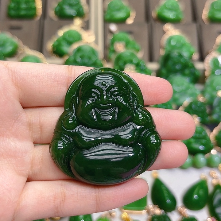 和田玉（碧玉）颈饰未镶嵌晨***去