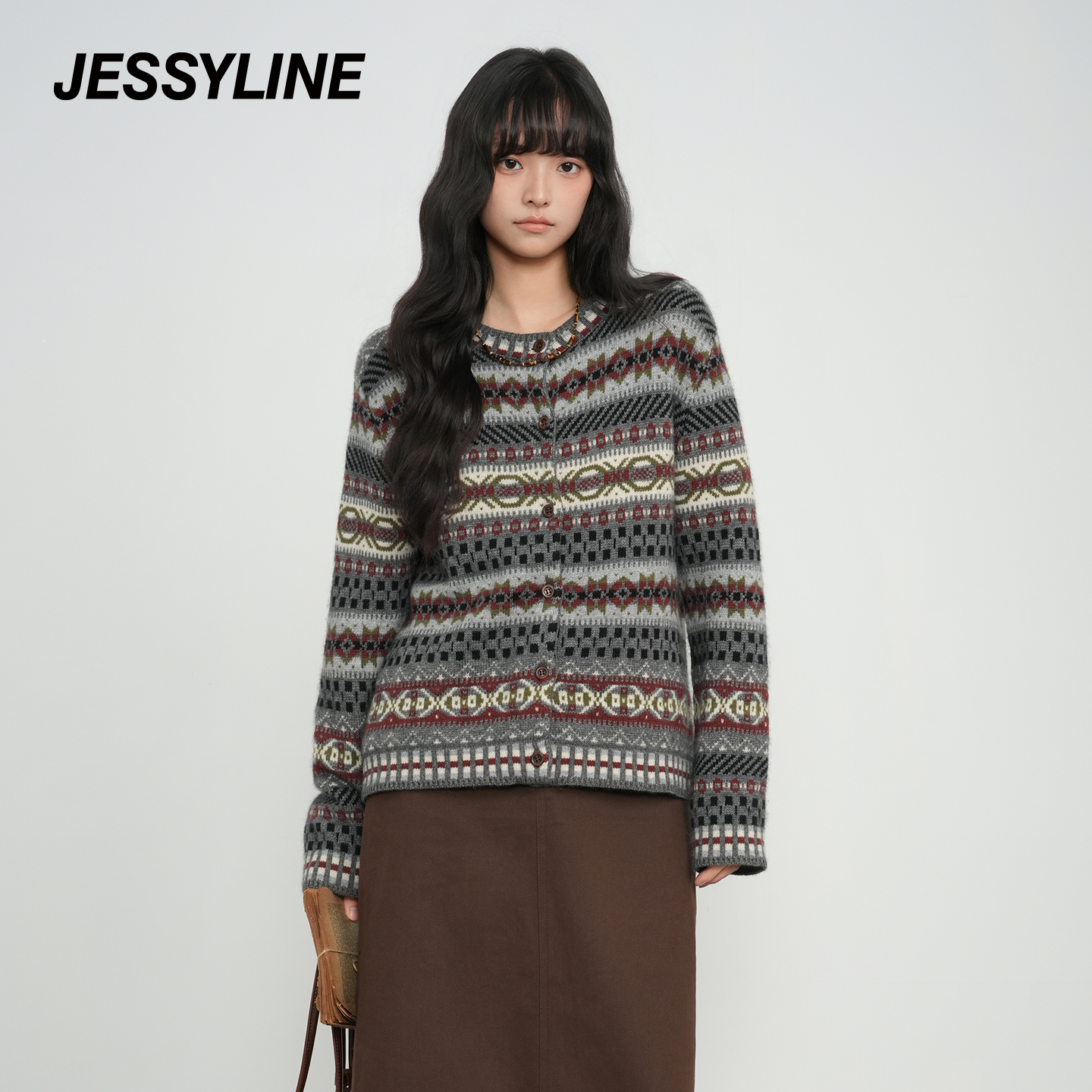 抖音双12好物杰茜莱费尔岛毛衣针织秋冬穿搭jessyline2025秋新款