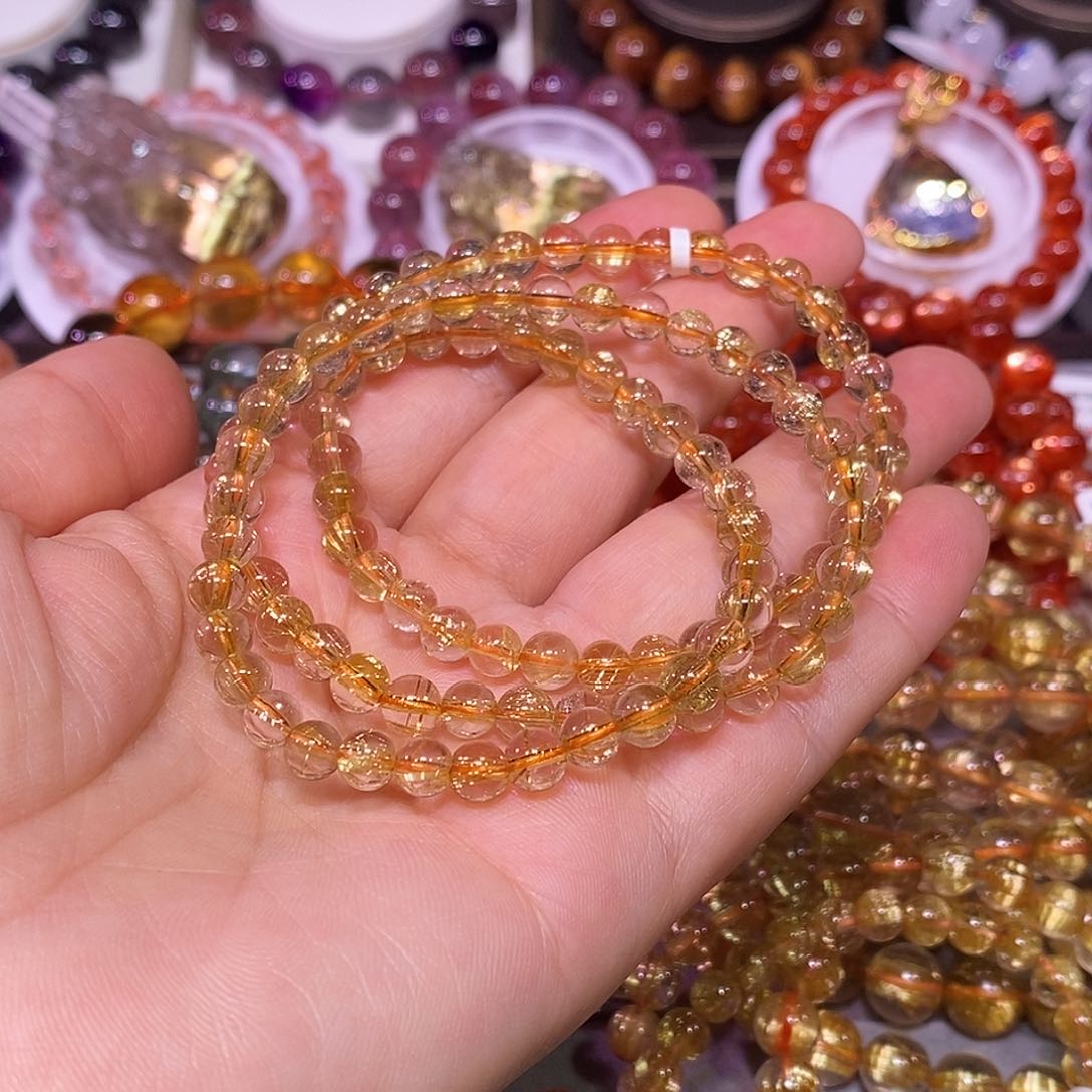 未镶嵌手链水晶金发晶6