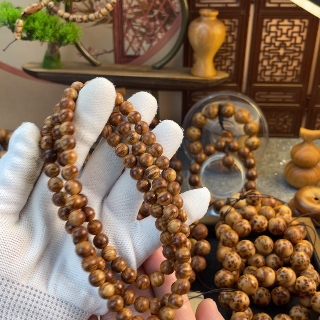 柏木手串/手链太行崖柏0.8陈化蚂蚁腿108颗